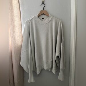 Free People White Easy Street Tunic Sweater